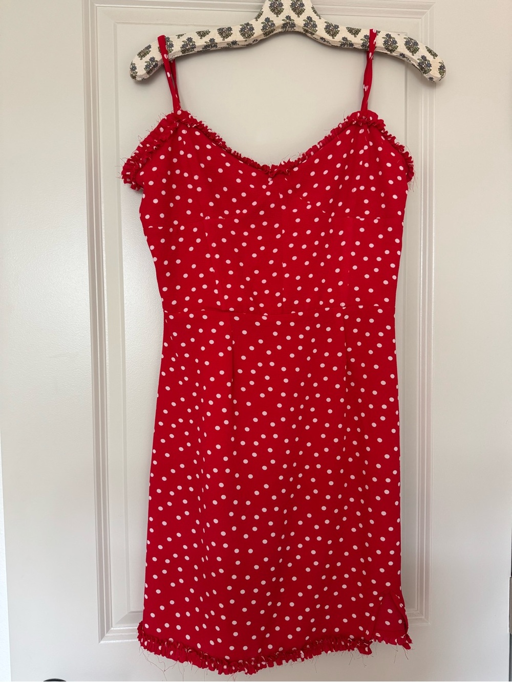 Red Polka Dot Spaghetti Strap Dress